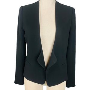 Diane Von Furstenberg Feriha Crepe Blazer in Black sz 4